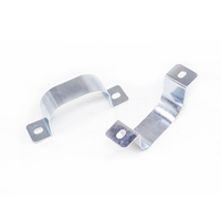 Fabrication sur mesure de pièces en tôle estampée, sangle de tuyauterie galvanisée, collier de serrage pour tuyau, support à deux trous, colliers de réparation pour tuyaux