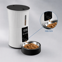 Distributeur automatique intelligent à double alimentation pour animaux de compagnie avec écran LED, en PP de qualité alimentaire, à alimentation lente, avec réglage multi-heures, 4 couleurs au choix pour chats et chiens