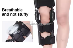 Rodilleras ortopédicas médicas ajustables, órtesis <span class=keywords><strong>articulada</strong></span>, abrazadera de doble bisagra, soporte protector de <span class=keywords><strong>rodilla</strong></span> de un tamaño - Product Image 6