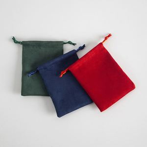 Sacs à cordon en velours doux, petites pochettes 8x10cm, sacs cadeaux en flanelle pour bijoux, bonbons, faveurs de mariage, emballage pour bagues et boucles d'oreilles - Product Image 4