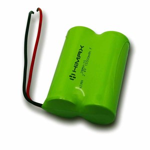 2.4V 15000mAh F Type NiMH Rechargeable Battery Pack for Solar Panel Light, Shaver, Hybrid High Capacity Cylindrical Battery Pack - Product Image 1