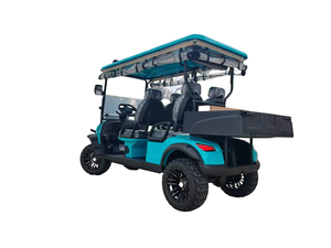 Voiturette de golf semi-automatique 4 places et véhicule de tourisme, ensemble complet avec 6 batteries 100 Ah, paniers de chargement avant/arrière, et rideau de pluie - Product Image 2