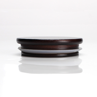 Couvercle en bois et bambou avec joint en silicone pour pot à bougie en verre