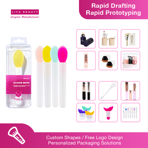 Mini Silicone Applicator <span class=keywords><strong>Lip</strong></span> Duy Nhất Silicone Trang Điểm Bàn Chải Tùy Chỉnh Vẻ Đẹp Bao Bì Logo In Ấn Cho Các Cửa Hàng Bán Lẻ - Product Image 2