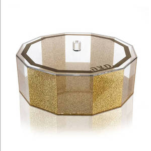 Hộp Judaica Matzah Bằng Bạc <span class=keywords><strong>Acrylic</strong></span> Có Nắp Hộp Đựng Hình Lục Giác Lucite - Product Image 5
