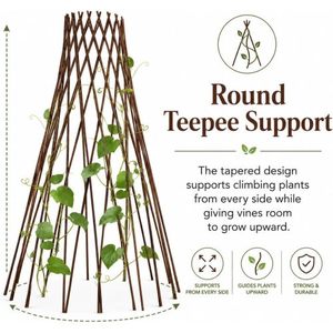 Obelisco de Bambú Moderno para Jardín, Estructura Hueca para Decoración de Paisajes, Soporte Ecológico para Cercas - Product Image 5