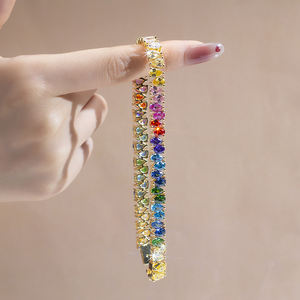 สร้อยข้อมือ <span class=keywords><strong>CZ</strong></span> หลากสีชุบทอง18K - Product Image 1