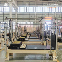 Equipo de Fitness a Precio de Mayoreo, Reformer de Pilates Profesional Comercial de Madera de Arce de Alta Estabilidad