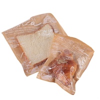 Minimalistische, robuste Kraft-OPP-Bäckereitüten mit Selbstklebeverschluss, quadratischem Boden, lebensmittelecht, mit individuellem Logo, fettdicht, umweltfreundlich, Sojatinte, weißer Druck