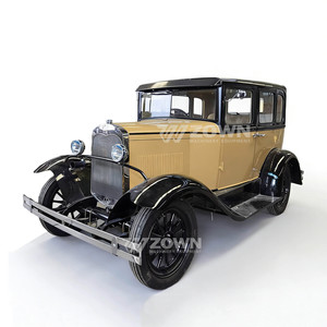 Voiture électrique classique vintage européenne, véhicule de tourisme écologique rétro pour service VIP d'hôtel - Product Image 1