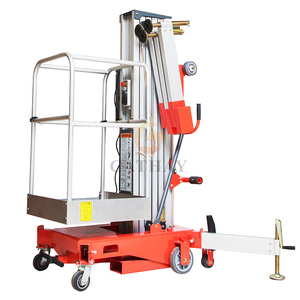 6M 8M 10m 12M nhôm Nâng Thủy Lực người đàn ông nâng lên cột đơn Nâng Nền tảng làm việc trên không một người đàn ông nâng - Product Image 4