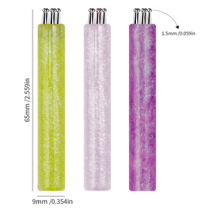 Pluma de punteado de uñas con mango acrílico multicolor, herramienta de diseño floral para manicura, pintura, esmalte en gel y arte de uñas - Product Image 1