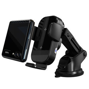 KC 15W Z พลิก3/พับที่ชาร์จในรถยนต์แบบไร้สายที่วางโทรศัพท์แบบคอยล์คู่ที่วางโทรศัพท์ในรถยนต์สำหรับ <span class=keywords><strong>iPhone</strong></span> 12/13 <span class=keywords><strong>Pro</strong></span> <span class=keywords><strong>MAX</strong></span> - Product Image 1