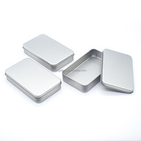 Boîte d'emballage en étain personnalisable avec impression UV sérigraphiée, recyclable, couvercle facile à ouvrir pour bijoux et outils de beauté