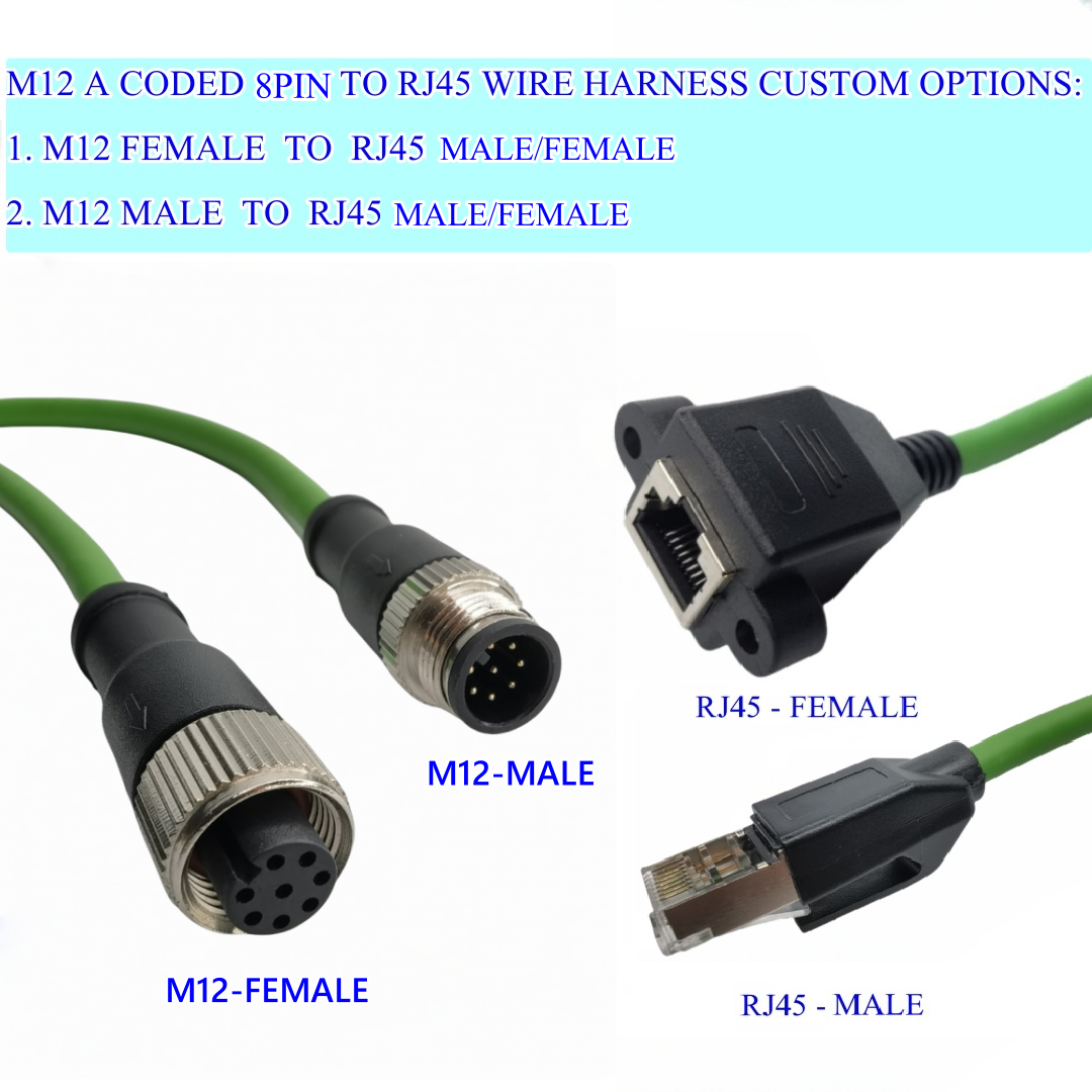 A CODE MALE/FEMALE TO RJ45 FEMALE(8pin)
