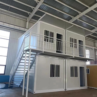 Casa Contenedor de Acero Prefabricada Desmontable Moderna, de Ensamblaje Rápido, para Uso en Exteriores, Campamentos, Oficinas, Centros Comerciales, Escuelas y Hoteles