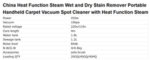 F20 <span class=keywords><strong>Nettoyeur</strong></span> de taches portable à <span class=keywords><strong>vapeur</strong></span> pour tapis, avec fonction de chaleur pour fenêtres, nettoyage humide <span class=keywords><strong>et</strong></span> sec des taches - Product Image 6