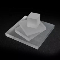 Bloc rectangulaire en acrylique givré personnalisé en usine, bloc en plexiglas, bloc de présentation de logo, cube en acrylique transparent solide