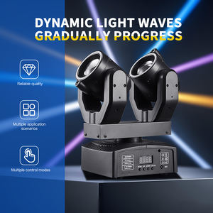 Luzes de Feixe Mini de 100W IP65 com Cabeça Móvel Rotativa de Duas Cabeças e Efeitos de Estroboscópio a Laser Halo RGB para Festas e Casamentos - Product Image 2