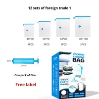 Ensemble de sacs de compression transfrontaliers pour voyage, couette, vêtements, oreiller en latex, matelas, rangement