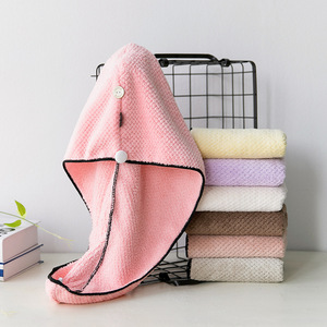 Jiemeirui Gorro de microfibra para secar el cabello, 25x60cm, paquete de 2 toallas de secado rápido para mujer - Product Image 2