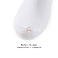 Chaussettes courtes en coton pour hommes et femmes, vente en gros d'usine, noires et blanches, respirantes, ventilées, rembourrées, coupe basse.