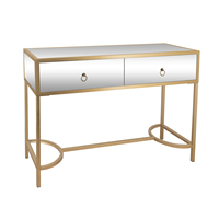 SW Art Design Table console miroir de luxe moderne avec cadre en métal couleur et taille personnalisables pour le salon
