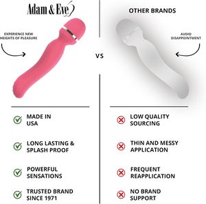 <span class=keywords><strong>Adam</strong></span> <span class=keywords><strong>Eve</strong></span> Intimate Curves Vibrateur en silicone rechargeable 10 vitesses Baguette de massage Stimulateur clitoridien étanche 7.75 pouces Rose - Product Image 4