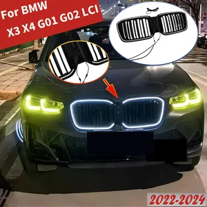 กันชนหน้าสำหรับ X3 X4 G01 G02 2022-2024 LCI กระจังหน้าทรงไตคู่พร้อมไฟ LED ชุดแต่ง (แบบเส้นคู่) - Product Image 1