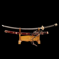 Accessoires de jeu d'anime, épée japonaise T1095 en acier Damas, couteau de commandement, entraînement physique, épée longue orientale, objets de collection haut de gamme