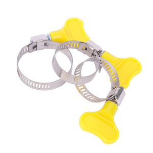 Mỹ loại màu vàng bướm nhựa xử lý Ống kẹp thép không gỉ Đức loại điều chỉnh Ống kẹp với cánh xử lý - Product Image 2