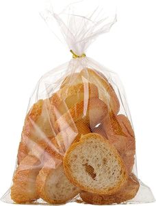 Clear Reusable Recyclable PE Plastic Shrink <b>Bag</b> Hand Length Handle Homemade <b>Bread</b> Storage Embossed Surface Home Bakers - Product Image 6
