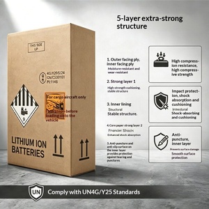 Cartons en carton ondulé personnalisés pour marchandises dangereuses - Emballage marqué Classe de danger 9 - Boîtes pour batteries lithium-ion pour <span class=keywords><strong>3480</strong></span> - Product Image 3