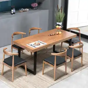 Tavolo da pranzo lungo in legno massello cinese tavolo da pranzo in legno di quercia mobili da camera da letto per la casa 1 tavolo 4 sedie 6 sedie combinazione