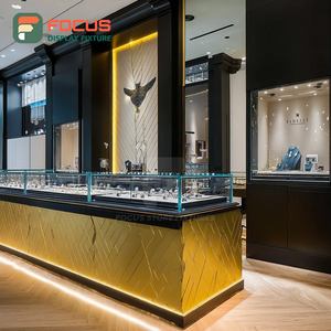 Fabricant de comptoirs de présentation de bijoux modernes sur mesure, vitrine de magasin de marque avec cadre en bois - Product Image 5