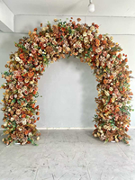 Arrangement de fleurs d'automne pour mariage, arche de fleurs artificielles, roses et hortensias, pour la décoration d'événements de mariage
