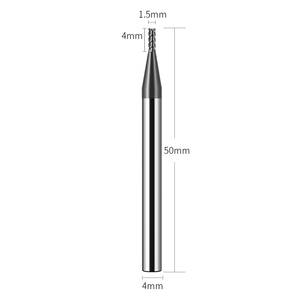 Fraise à queue en acier HRC70 sur mesure OEM, 4 dents, revêtement AlTiN, 4-20 mm - Product Image 2