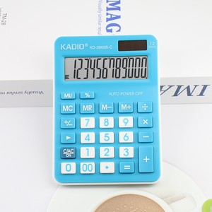 Calculadora de Escritorio KD3866B C Blanca de 12 Dígitos para Estudiantes, de Plástico, con Batería, para Oficina - Product Image 2