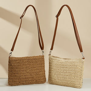 Bolso de Hombro de Paja Novedad 2025, Bolso de Hombro Chic, Bolso de Mano, Correa de Hombro Intercambiable Hecha <span class=keywords><strong>a</strong></span> Mano - Product Image 2