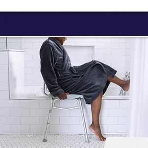 Silla de ducha para personas mayores y mujeres embarazadas, capacidad de 250 Kg, antideslizante, de plástico y aleación de aluminio, equipo de seguridad para el baño en el hogar - Product Image 2