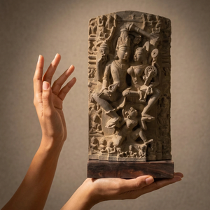 Statue de Lakshmi Narayan de 12 pouces, réplique d'art de temple hindou - Product Image 2