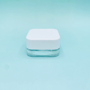Mini tarro de vidrio de 9ml con tapa de plástico blanca resistente a los niños Envase de cosméticos para crema de aceite facial Capacidad de 9g disponible - Product Image 4