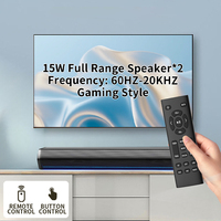 Barra de Sonido 2.0 con Altavoz de Reflejo de Bajos, Sonido Compacto y Nítido para Cine en Casa, Altavoz de Pie con Control Remoto
