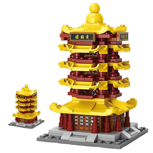 Arquitetura vintage Modelo <span class=keywords><strong>3D</strong></span> DIY <span class=keywords><strong>Building</strong></span> <span class=keywords><strong>Block</strong></span> <span class=keywords><strong>Set</strong></span> Plastic House Toy para Crianças Educacional Cérebro Desenvolvimento Presente de Natal - Product Image 1