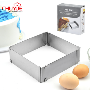 Outil de cuisson et de <span class=keywords><strong>pâtisserie</strong></span> <span class=keywords><strong>réglable</strong></span> en acier inoxydable, anneaux <span class=keywords><strong>à</strong></span> mousse carrés - Product Image 2