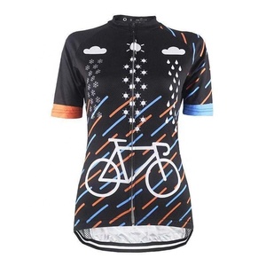 Veste de cyclisme thermique coupe-vent pour femme, imprimée par sublimation, pour la course à pied et la randonnée, 220g, sans couture, manches courtes - Product Image 1