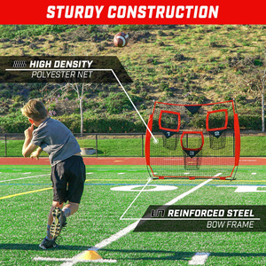 Équipement d'entraînement de football portable et pliable, filet de cible d'entraînement de rugby en acier et polyester 6'x6', filet de lancer détachable, sac de transport - Product Image 5
