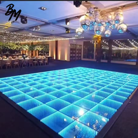 Plancher de danse interactif à LED magnétique avec écran tactile en verre sensible à la pression, capteur, vidéo sexy complète