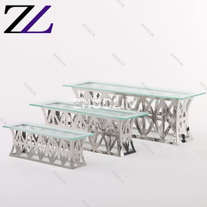 Catering Gold Acero inoxidable <span class=keywords><strong>y</strong></span> vidrio <span class=keywords><strong>Buffet</strong></span> Presentación Vajilla Postre Expositor para <span class=keywords><strong>banquetes</strong></span> <span class=keywords><strong>y</strong></span> buffets - Product Image 3