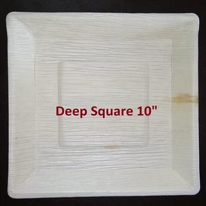 Vajilla de hoja de palma de areca orgánica natural plato y cuenco ecológico biodegradable con patrón de planta estilo Stealth - Product Image 4